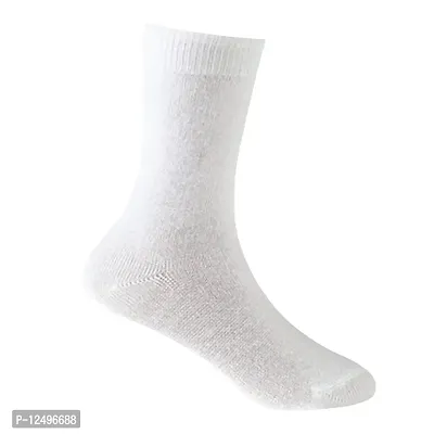 UPAREL Men's Calf Length Formal Plain Cotton Socks (Pack of 4 Pairs) (White)-thumb3