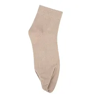 UPAREL Women's Solid Plain Cotton Ankle Thumb Socks - Pack of 5, Beige Color-thumb1