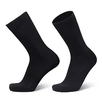 UPAREL Men's Calf Length Formal Plain Cotton Socks (Pack of 4 Pairs) (Black)-thumb3