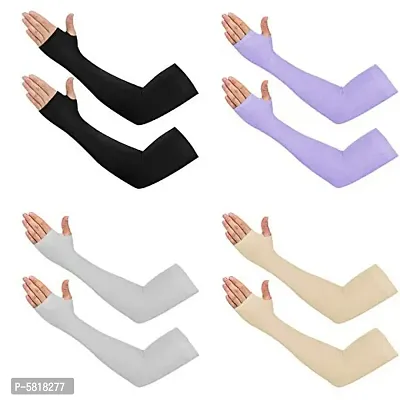 Let Slim Full Arm Fingerless Sleeves Gloves for Men and Women.-thumb0
