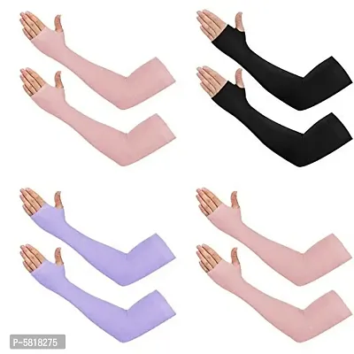 Let Slim Full Arm Fingerless Sleeves Gloves for Men and Women.-thumb0