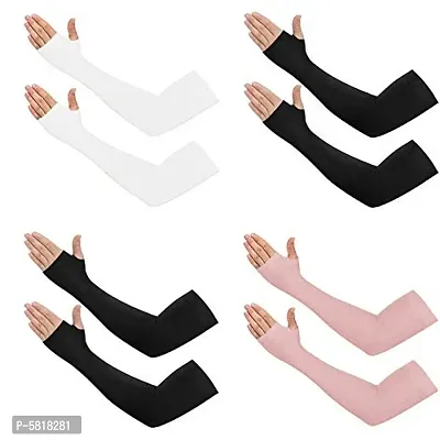 Buy Let Slim Full Arm Fingerless Sleeves Gloves for Men and Women