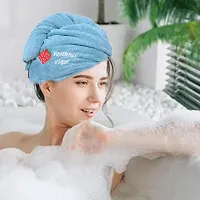 UPAREL Hair Towel Wrap Absorbent Towel Quick Drying Microfiber 500 GSM Bath Towel (Blue Color)-thumb2