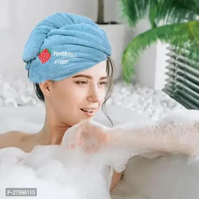 UPAREL Hair Towel Wrap Absorbent Towel Quick Drying Microfiber 500 GSM Bath Towel (Blue Color)-thumb3