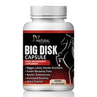 Natural Big Disk Capsules For Penis Enlargement  Enhance Recovery Time (500Mg) (60 No)-thumb2