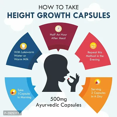 Natural Height Growth Herbal Capsules For Increases Height and Bone Mass 100% Ayurvedic-thumb2