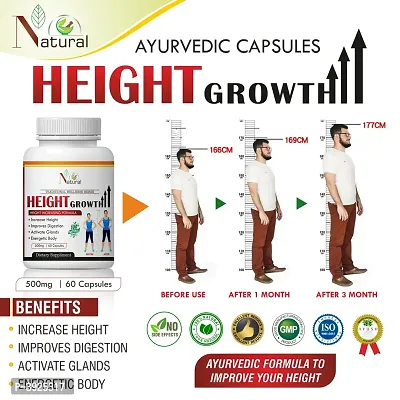 Natural Height Growth Herbal Capsules For Increases Height and Bone Mass 100% Ayurvedic-thumb0