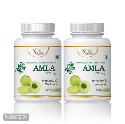 Natural Amla Herbal Capsules For Skin & Hair 100% Ayurvedic-thumb3