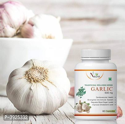 Natural Garlic Herbal Capsules For Improve Cholesterol Level 100% Ayurvedic