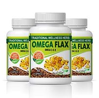 Natural Omega Flax Herbal Capsules For Maintenance Of Essential Fatty Acids 100% Ayurvedic-thumb2