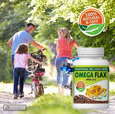 Natural Omega Flax Herbal Capsules For Maintenance Of Essential Fatty Acids 100% Ayurvedic