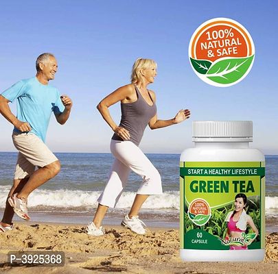 Natural Green Tea Herbal Capsules For Fat Burning  Improve Brain Function 100% Ayurvedic-thumb0
