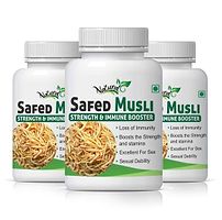 Natural Safed Musli Herbal Capsules For Vigor & Vitality 100% Ayurvedic-thumb2