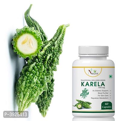 Natural Karela Herbal Capsules For Helps In Treating Diabetes  Blood Purifier 100% Ayurvedic