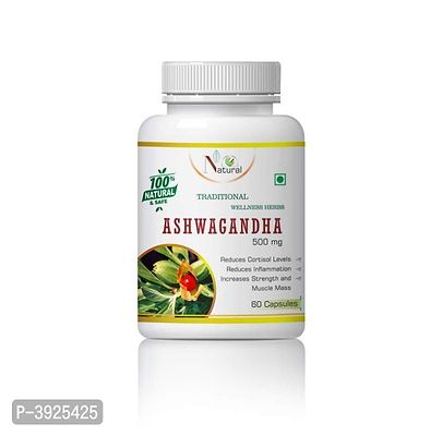 Natural Ashwagandha Herbal Capsules For Strength  Immune Booster 100% Ayurvedic-thumb3