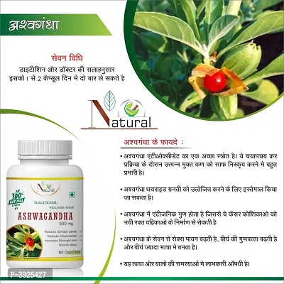 Natural Ashwagandha Herbal Capsules For Strength & Immune Booster 100% Ayurvedic-thumb2