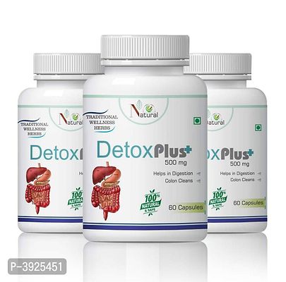 Natural Detox Plus Herbal Capsules For Helps In Digestion & Colon Clean 100% Ayurvedic-thumb3