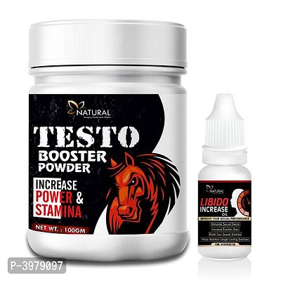 Testo Booster Powder Or Libido Increase Oil Herbal For Penis Enlargement, Increase Time  Stamina (100Gm+15Ml) 100% Ayurvedic-thumb2