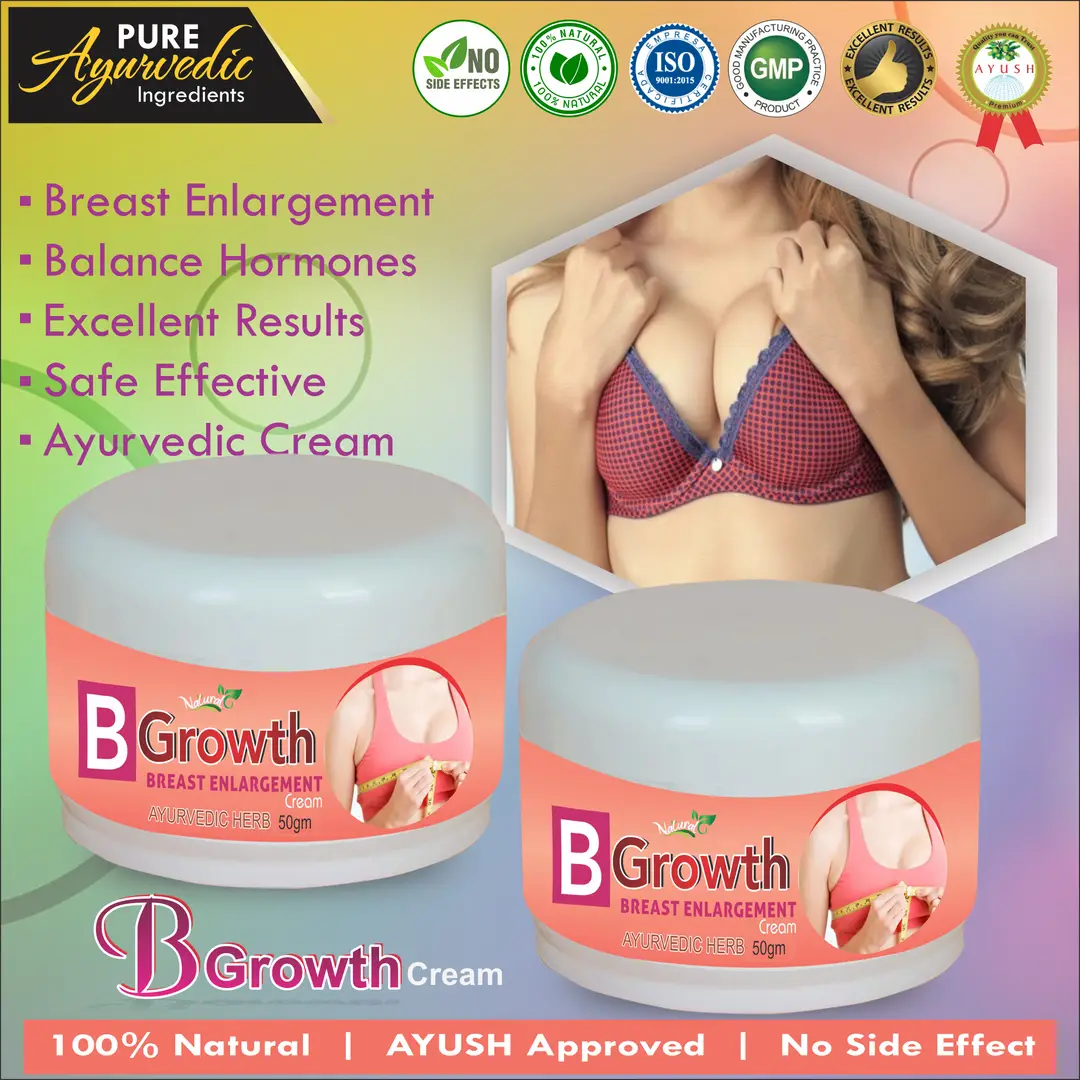Buy B Growth Herbal Cream For Breast Enlargement 100% Ayurvedic Pack Of 2 picture pic