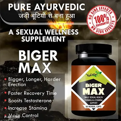 Biger Maxx Capsules For Increases Testosterone  Energy Levels 100% Natural Pack Of 1-thumb0