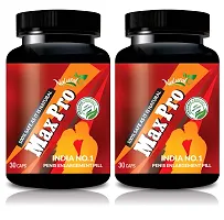 Max Pro Ayurvedic Capsules For Strengthens Male Genitalia 100% Natural Pack Of 2-thumb1