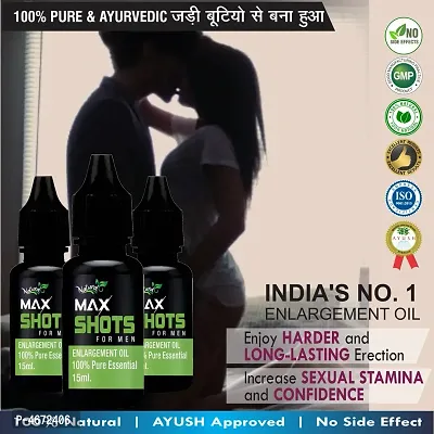 Max Shots Ayurvedic Oil For Premature Ejaculation 100% Herbal Pack Of 3