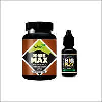 Bigger Max Ayurvedic Capsules And Big Play Oil For Boost Your Sexual Stamina 100% Herbal-thumb1