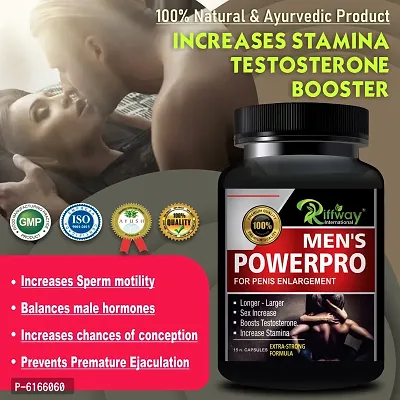 MENS POWER PRO Herbal Capsules For Promotes Long Intimacy Timing|Enhances Organ Size-thumb0