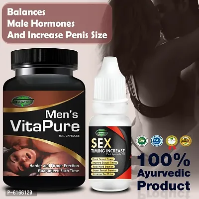 Mens VitaPure Sexual Capsules and Sex Time Increasing Oil For Helps To Increase Sexual Power Of Men