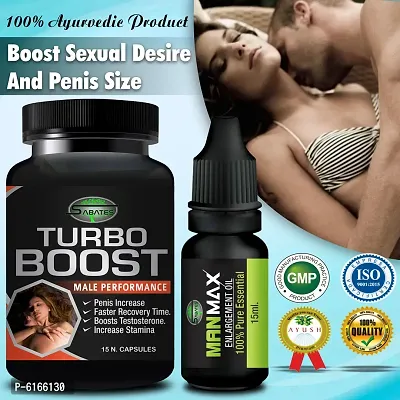 Turbo Boost Sexual Capsules and Man Max Oil For Ling Lamba Mota Karne Ki Dawa/ Ling Khada Karne Ki Dawai 100% Pure