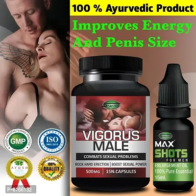 Vigorus Sexual Capsules and Max Shots Oil For Improve Sexual Strength/Increase Your Penis Size