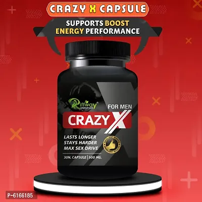 Crazy X Herbal Capsules For Increasing Size and Big Penis Size Medicines Capsules For Men (30 Capsules)
