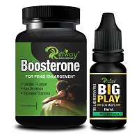 Booster One Herbal Capsules and Big Play Oil For long time sex power Medicines Capsules For Men (15 Capsules + 15 ML)-thumb1