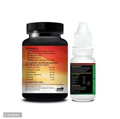 Kamfort Herbal Capsules and Sexual Wellness Oil For Male Enhancement capsule for Increase Drive, Stamina (30 Capsules + 15 ML)-thumb3