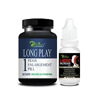 Long Play Herbal Capsules and Libido Increase Oil For Promotes Long Intimacy Timing|Enhances Organ Size (30 Capsules + 15 ML)-thumb1