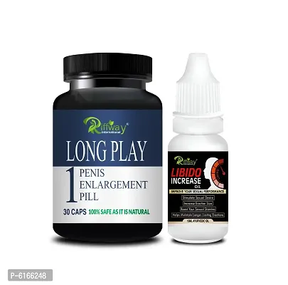 Long Play Herbal Capsules and Libido Increase Oil For Promotes Long Intimacy Timing|Enhances Organ Size (30 Capsules + 15 ML)-thumb2