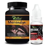 Men Sedge Herbal Capsules and Big Disk Oil For Increasing Your Penis Size and Increase Long Time Stamina (15 Capsules + 15 ML)-thumb1