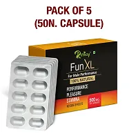 Fun XL Herbal Capsules Regains Energy For More Pleasure And Satisfaction  Pack Of 5-50 Tablets-thumb3