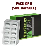 Vita Feelux Herbal Capsules Regains Energy For More Pleasure And Stamina  Pack Of 5-50 Tablets-thumb3