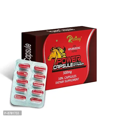 Power Herbal Capsules Strenghthens Male Sensitive Muscles And Stamina  Pack Of 1-10 Tablets