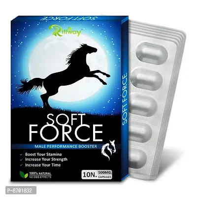 Soft Force Herbal Capsules For Enjoy Harder Long Lasting Male Performance   Pack Of 6-60 Tablets