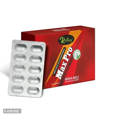 Max Pro Herbal Capsules Improves Sex Desire And Satisfaction Elevates Mood  Pack Of 1-10 Tablets-thumb0