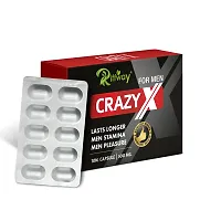 Crazy X Herbal Capsules Improves Sex Desire And Satisfaction Elevates Mood  Pack Of 1-10 Tablets-thumb3