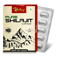 Pure Shilajit Herbal Capsules Recovers Muscles Strength Power For Men Women  Pack Of 5-50 Tablets-thumb1