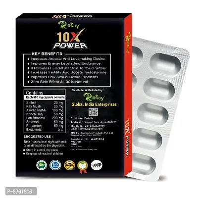 10X Power Herbal Capsules For Enjoy Harder And Long Lasting Performance   Pack Of 2-20 Tablets-thumb6