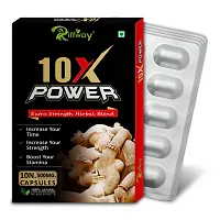 10X Power Herbal Capsules To Enjoy Harder Long Lasting Male Performance   Pack Of 5-50 Tablets-thumb3