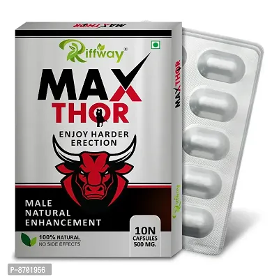 Max Thor Herbal Capsules For Enjoy Harder And Long Lasting Erection   Pack Of 3-30 Tablets