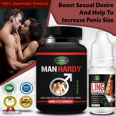 Manhardy And Ling Booster Capsule With Sex Power Oil For Ling Booster Longer Harder Orgasm Size Powerfull Men Formula For Stamina-thumb0