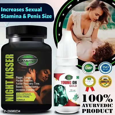 Night Kisser And Young On Capsule With Sex Power Oil For Ling Booster Long Time Sex Power Powerfull Men Formula More Stamina-thumb0