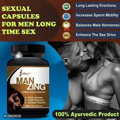 Man Zing Medicine Sex Capsule For Sexual Desire Sex Product Low Premature Ejaculation Power Enhancer-thumb0